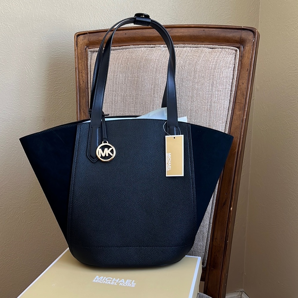 Michael Kors Portia Large Tote Leather Black